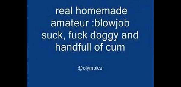  real homemade amateurblowjob suck doggy and handfullofcum